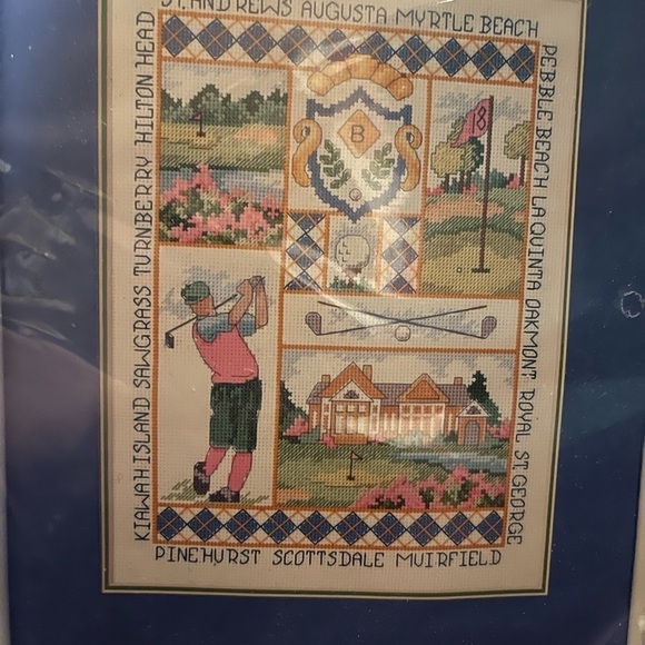 Dimensions GOLFER’S FAVORITES Vintage Counted Cross Stitch Kit NOS #3742 1993. - Picture 2 of 6